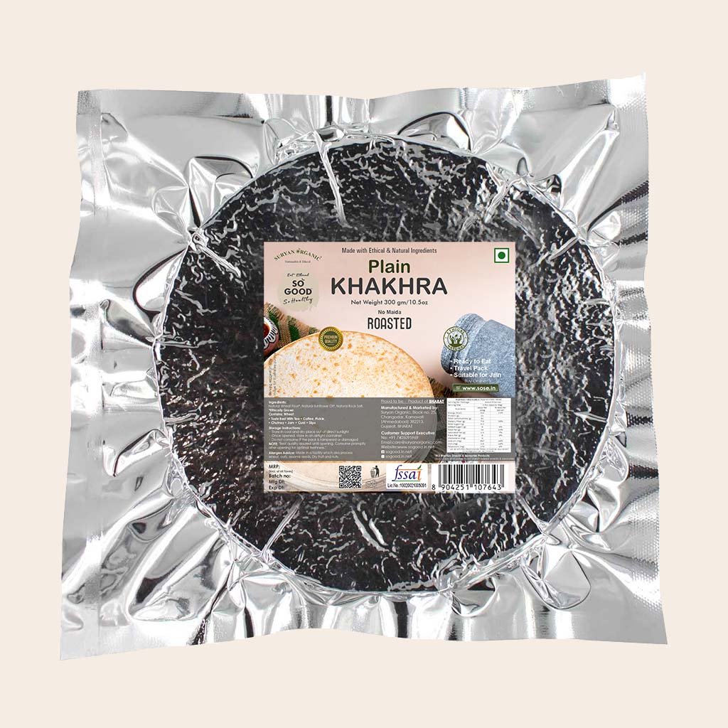 Khakhra | Khakhra Plain - Roasted - No Maida & No Added Preservatives - So Good - 300gm