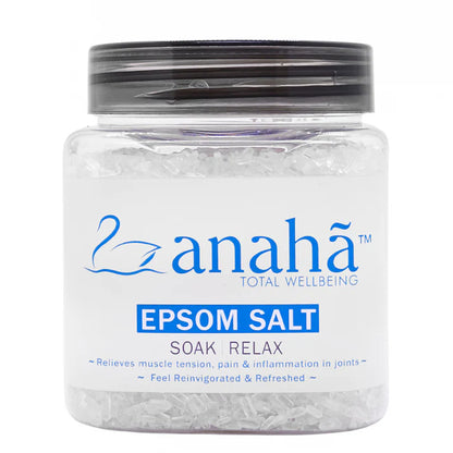 Epsom Salt | Soak &amp; Relax – Relieves Muscle Tension, Pain &amp; Inflammation In Joints &amp; Feel Reinvigorated &amp; Refreshed – Anaha – 250gm