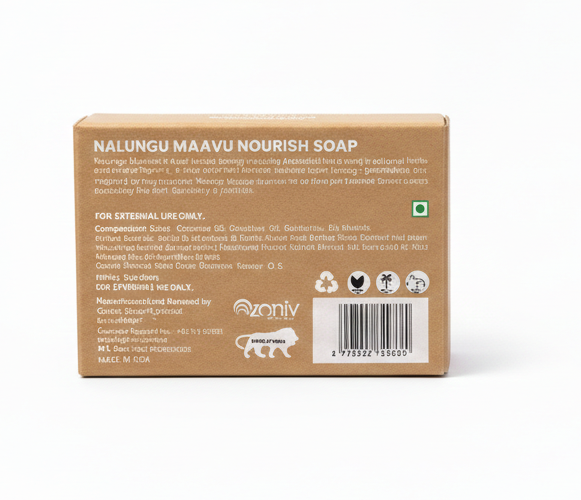 Soap | Nalungu Maavu Nourish (All Skin Type)  – Cold Processed &amp; Handcrafted- Even Skin Tone , For Youthful Skin – Nivarana– 100gm