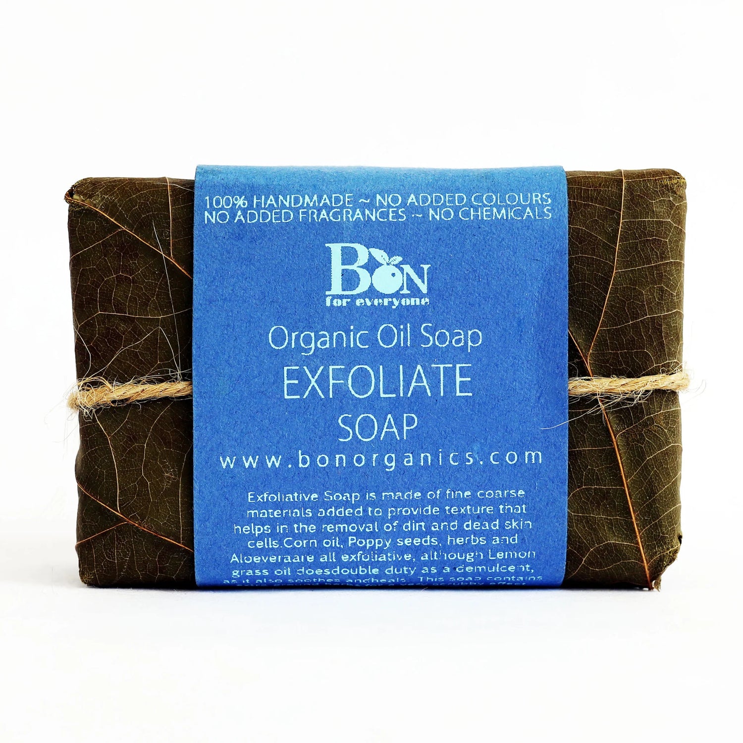 Soap | Oil Soap (Exfoliate) - Handmade - Organic - No Added Colours, Fragrances &amp; Chemical - Bon Organics - 100gm