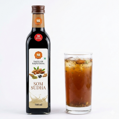 Sharbat | Som Sudha Sharbat – Taste Of Rajputana - No Added Artificial Colors, Distillation &amp; No Added Preservatives – 5S Farm – 700ml