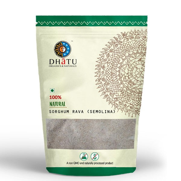 Rava |  Sorghum Rava (Semolina) - Organic - Dhatu Organic - 500g