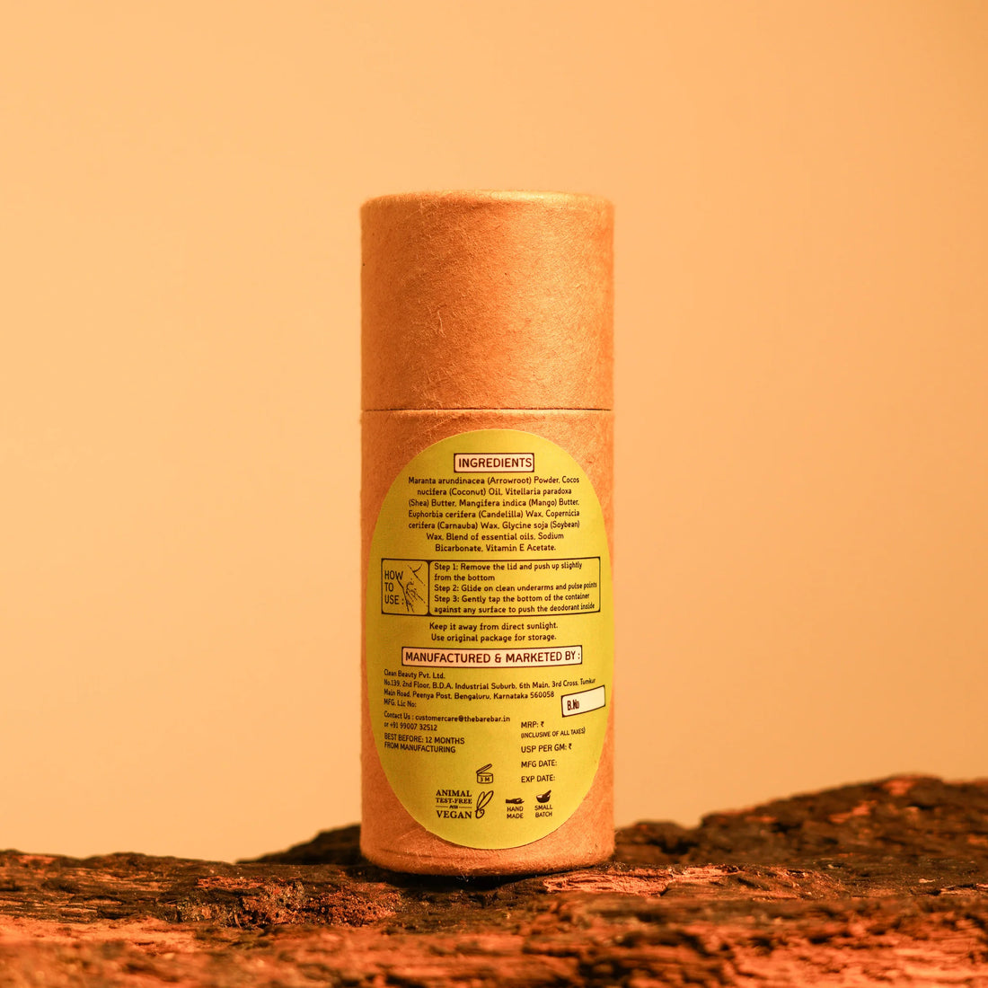 Deodorant  | Sour Lime Deodorant (With Arrowroot Powder & Shea Butter)- For All Skin Types - No Artificial Fragrances, Paraben Free & No Added Preservatives – The Bare Bar – 60gm