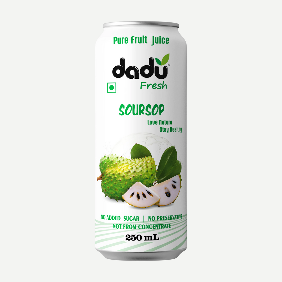 Juice | Soursop Juice - No Added Sugar, No Preservatives & No Concentrate - Dadu Fresh - 250ml
