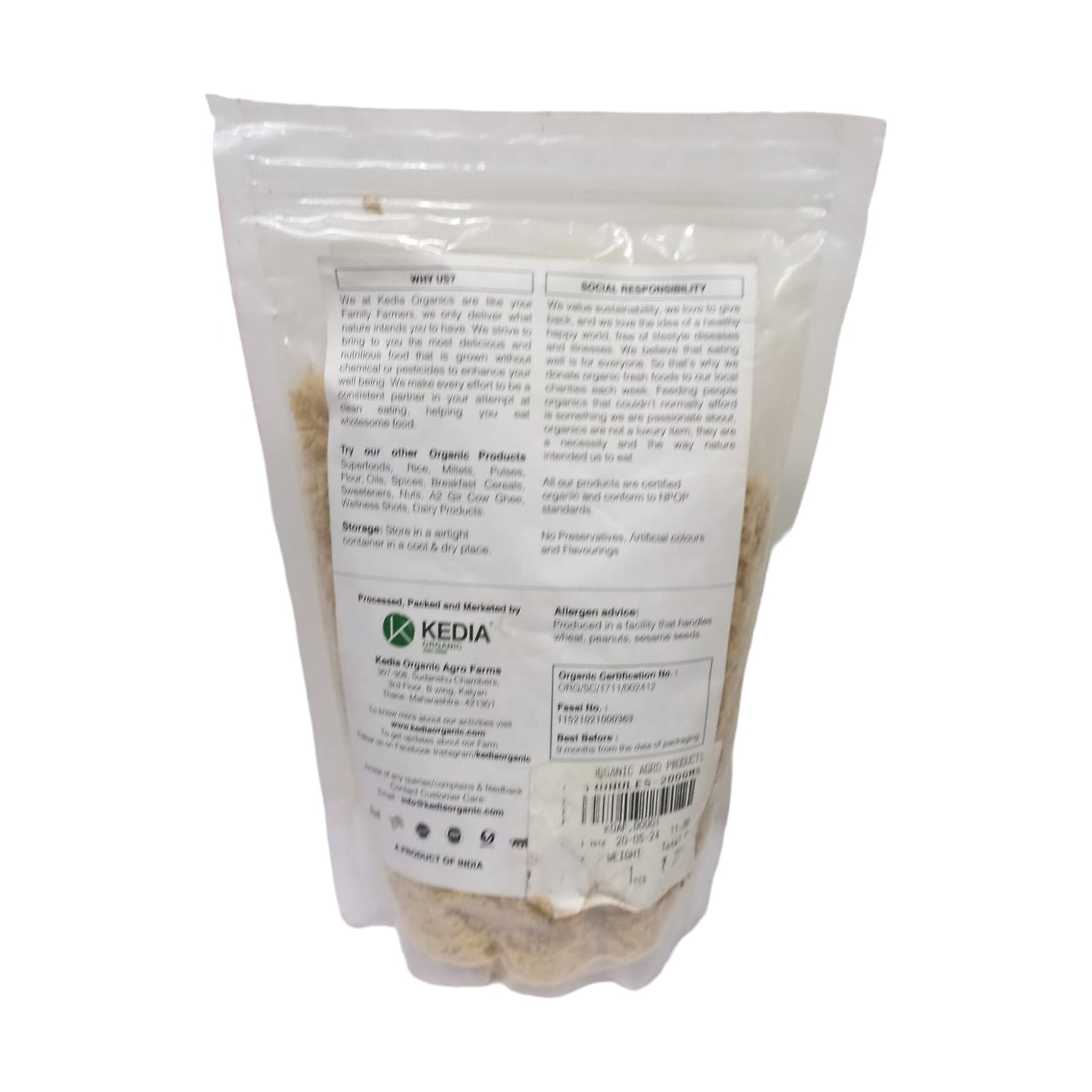 Soy Chunks | Granules – Certified Organic – No Added Preservatives, Artificial Colors &amp;amp; No Added Flavors – Kedia Organic – 200gm