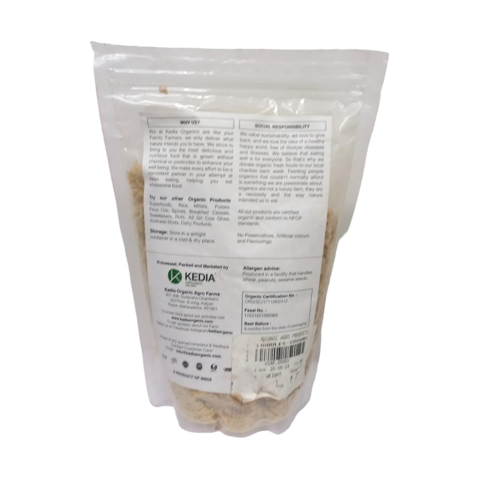 Soy Chunks | Granules – Certified Organic – No Added Preservatives, Artificial Colors &amp;amp; No Added Flavors – Kedia Organic – 200gm