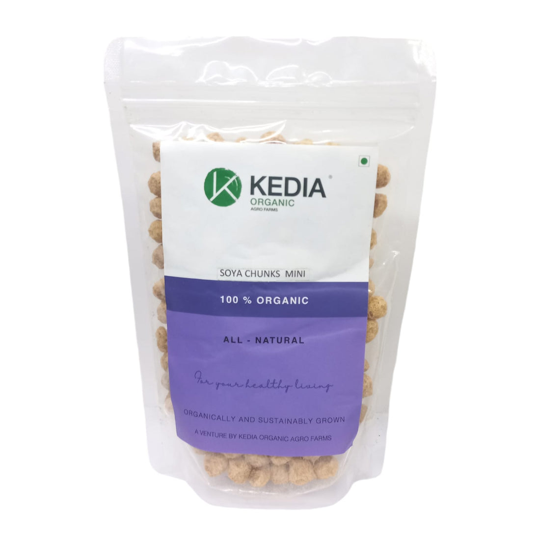 Soy Chunks | Mini - Certified Organic - No Added Preservatives, Artificial Colors &amp;amp; No Added Flavors - Kedia Organic - 100gm