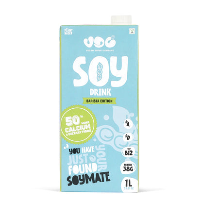 Soy Drink | Barista Edition - 50% More Calcium &amp;amp; Dietary Fibers - Cruelty Free, Soya Free, Non Gmo, No Added Sugar, Preservatives, Cholesterol, No Artificial Flavors &amp;amp; Colors - VDC - 1000ml