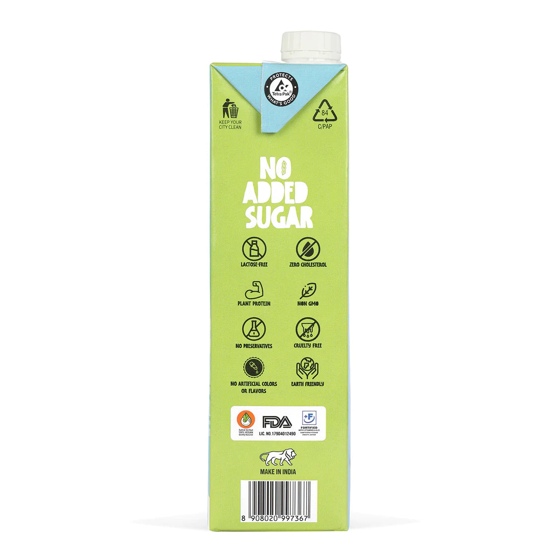 Soy Drink | Barista Edition - 50% More Calcium &amp;amp; Dietary Fibers - Cruelty Free, Soya Free, Non Gmo, No Added Sugar, Preservatives, Cholesterol, No Artificial Flavors &amp;amp; Colors - VDC - 1000ml