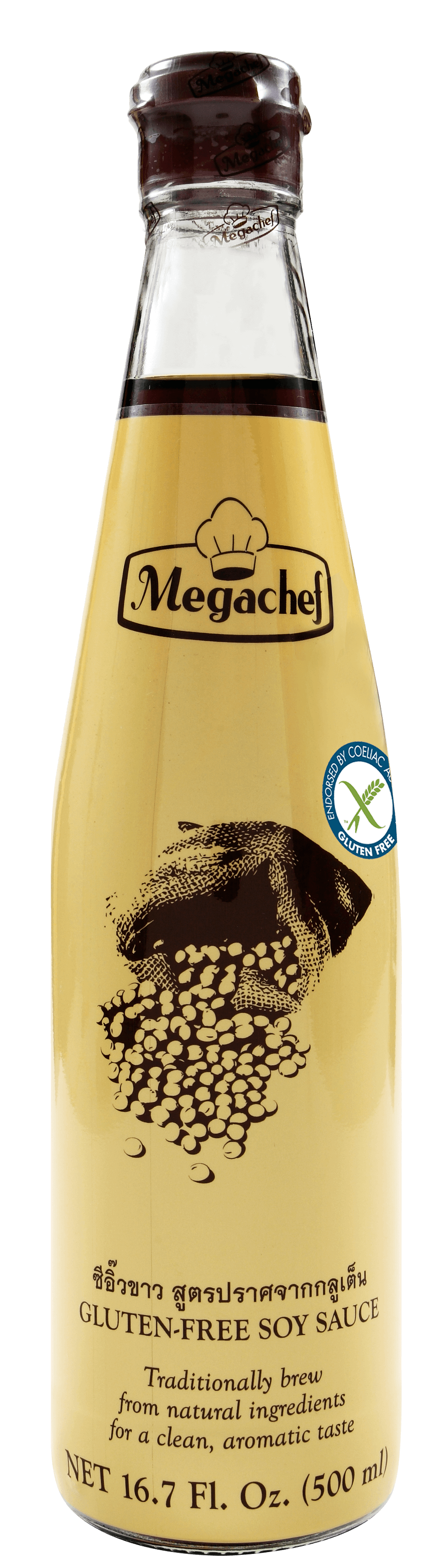 Soy Sauce | Natural Ingredients - Gluten Free - Megachef - 500ml