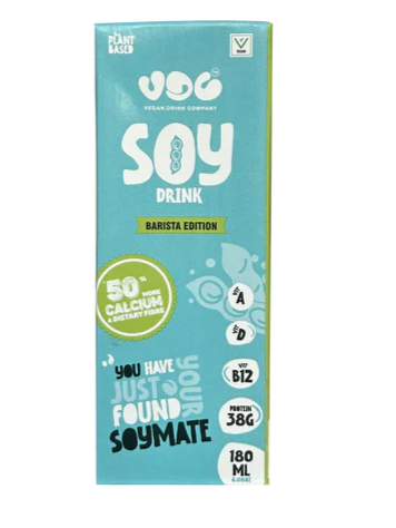 Soy Drink | Barista Edition - 50% More Calcium & Dietary Fibers - Cruelty Free, Soya Free, Non Gmo, No Added Sugar, Preservatives, Cholesterol, No Artificial Flavors & Colors - VDC - 200ml