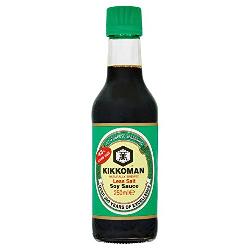 Soy Sauce | Naturally Brewed - 43% Less Salt Soy Sauce -All Purpose Seasoning– Vegan &amp; No Added Preservatives - Kikkoman – 250ml