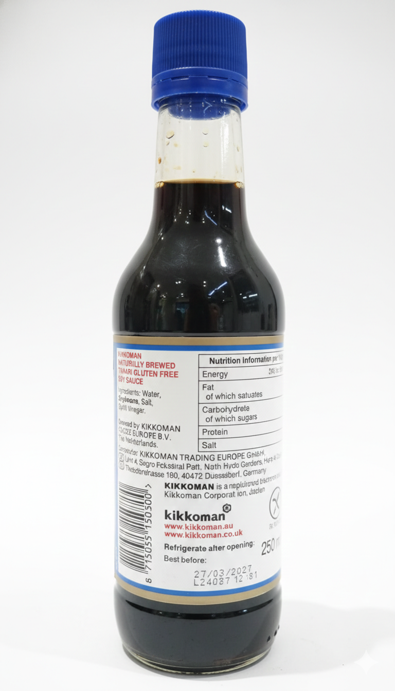 Soy Sauce | Naturally Brewed Tamari-All Purpose(Seasoning)-Grilled Meat &amp; Chicken- Gluten Free, Vegan-No Artificial Colours &amp; No Artificial Flavours - Kikkoman - 250ml