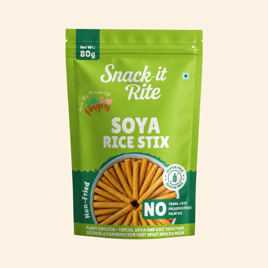 Soya Rice Stix (Roasted) - Gluten Free -  No Added Preservatives ,No Palm Oil, – Snack It Rite – 75gm