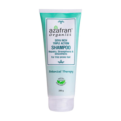 Soya Rich Triple Action Shampoo - Azafran Organics - 200gm