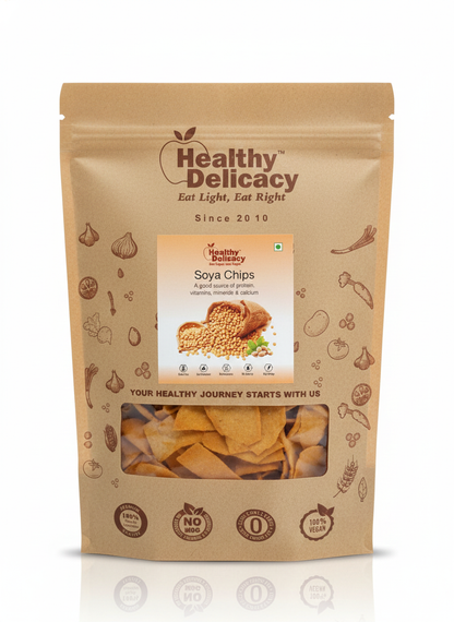 Soya Chips-Gluten Free-Zero Cholesterol-No Trans Fat - No Preservative High Energy-Healthy Delicacy-210gm
