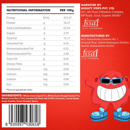 Puffs | Soya Masala Puff - Baked, Not Fried- Vegan Protein – Gluten Free, Cholesterol Free, No Added Preservatives &amp;amp; No Trans Fat – Bebe Burp – 35gm
