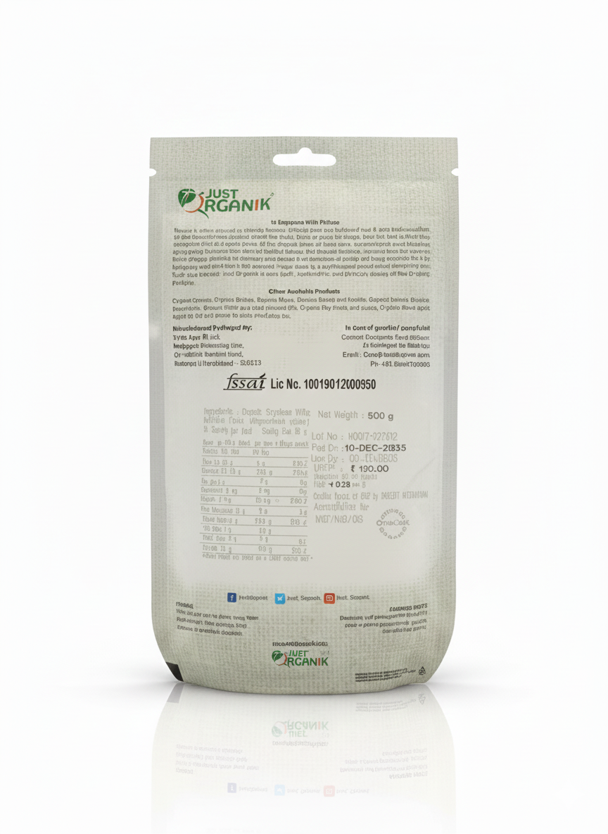 Soyabean White Flour - USDA Organic - Just Organik - 500gm