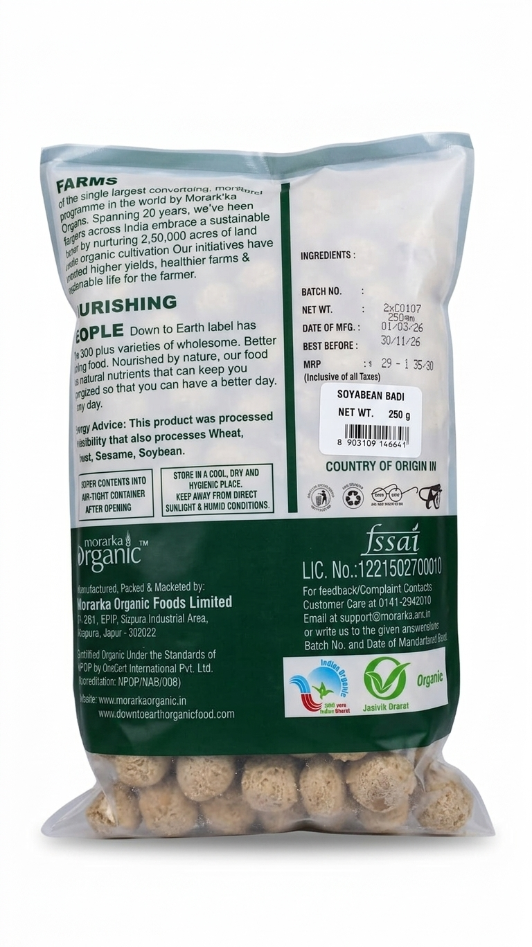 Soybean ( Badi )- Organic- Down to Earth- 250gm