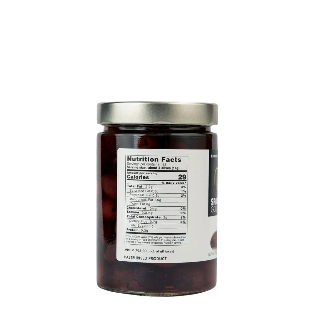 Kalamata Olive | (Pitted) – Natural - Non GMO – Sparta Gourmet – 580gm