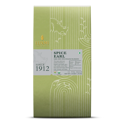 Tea | Black - Spice Earl (Citrusy And Floral Notes Of Bergamot) - USDA Organic – Immunit Boost - Luxmi Estates – 25 Tea Bags - 50gm