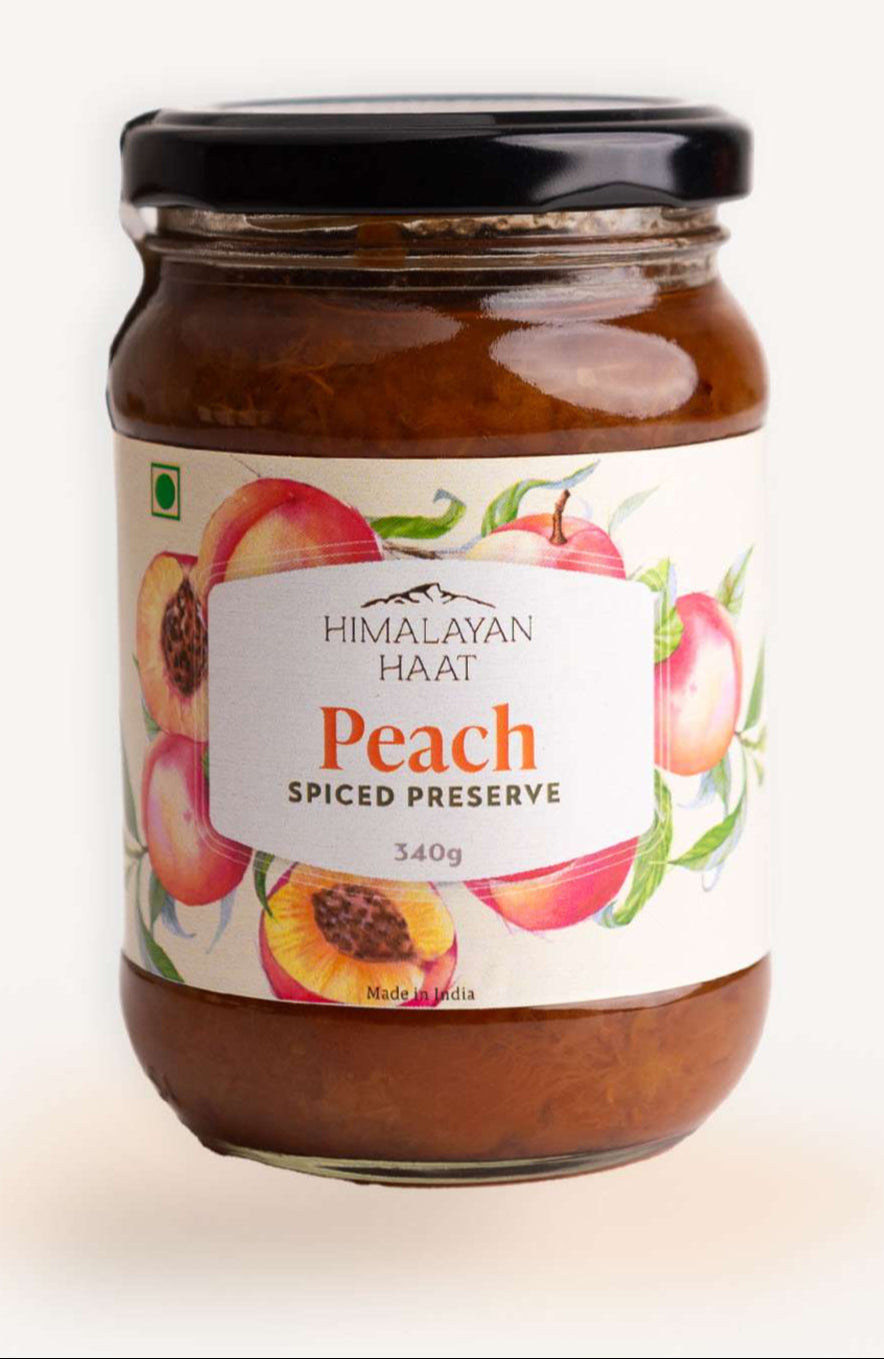 Preserve | Peach Preserve (Spiced) - Vegan, Gluten Free, No added Colour Or Pectin & No Added Flavors -  Himalayan Haat – 340gm