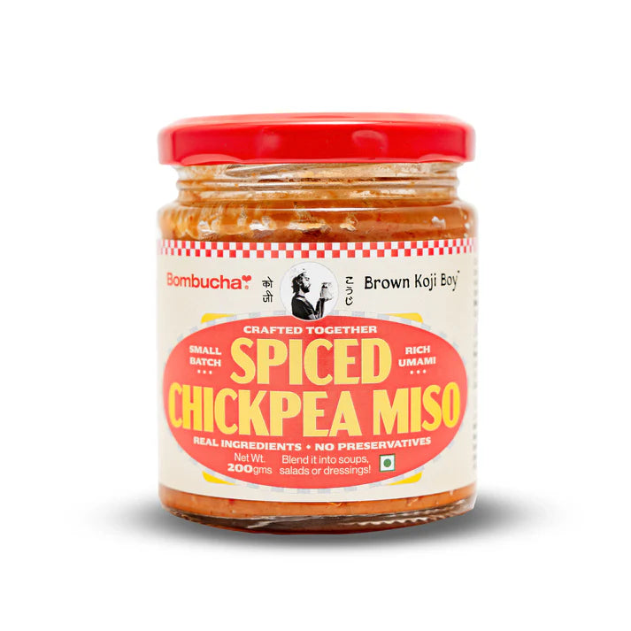 Miso | Sweet Chickpea Miso - Blended Into Soups, Salads Or Dressings - Rich Umami - No Added Preservatives &amp;amp; Soy Free - Bombucha - 200gm