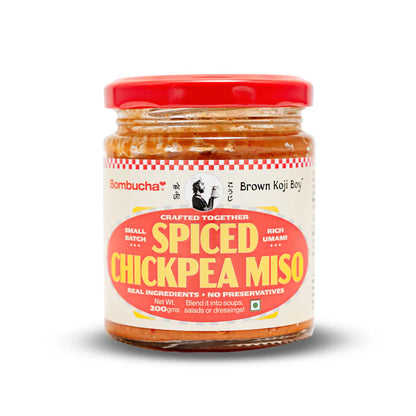 Miso | Sweet Chickpea Miso - Blended Into Soups, Salads Or Dressings - Rich Umami - No Added Preservatives &amp;amp; Soy Free - Bombucha - 200gm