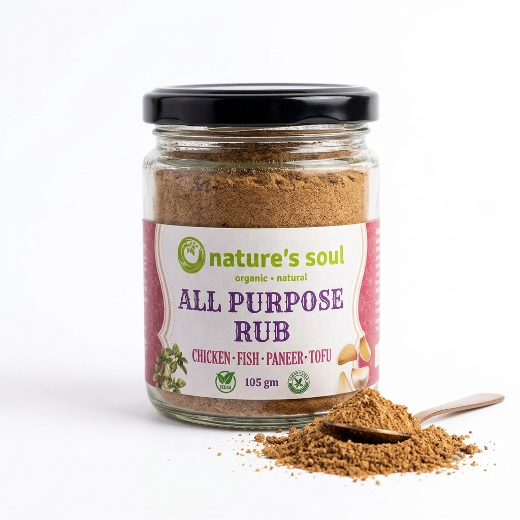 Spices | All Purpose Rub (Chicken, Fish, Panner, Tofu) -Vegan, Gluten Free, Seasoning- Organic Ingredients, No Refined Used, No Emulsifiers &amp; Stabilisers &amp; No Artificial Ingredients - Nature&