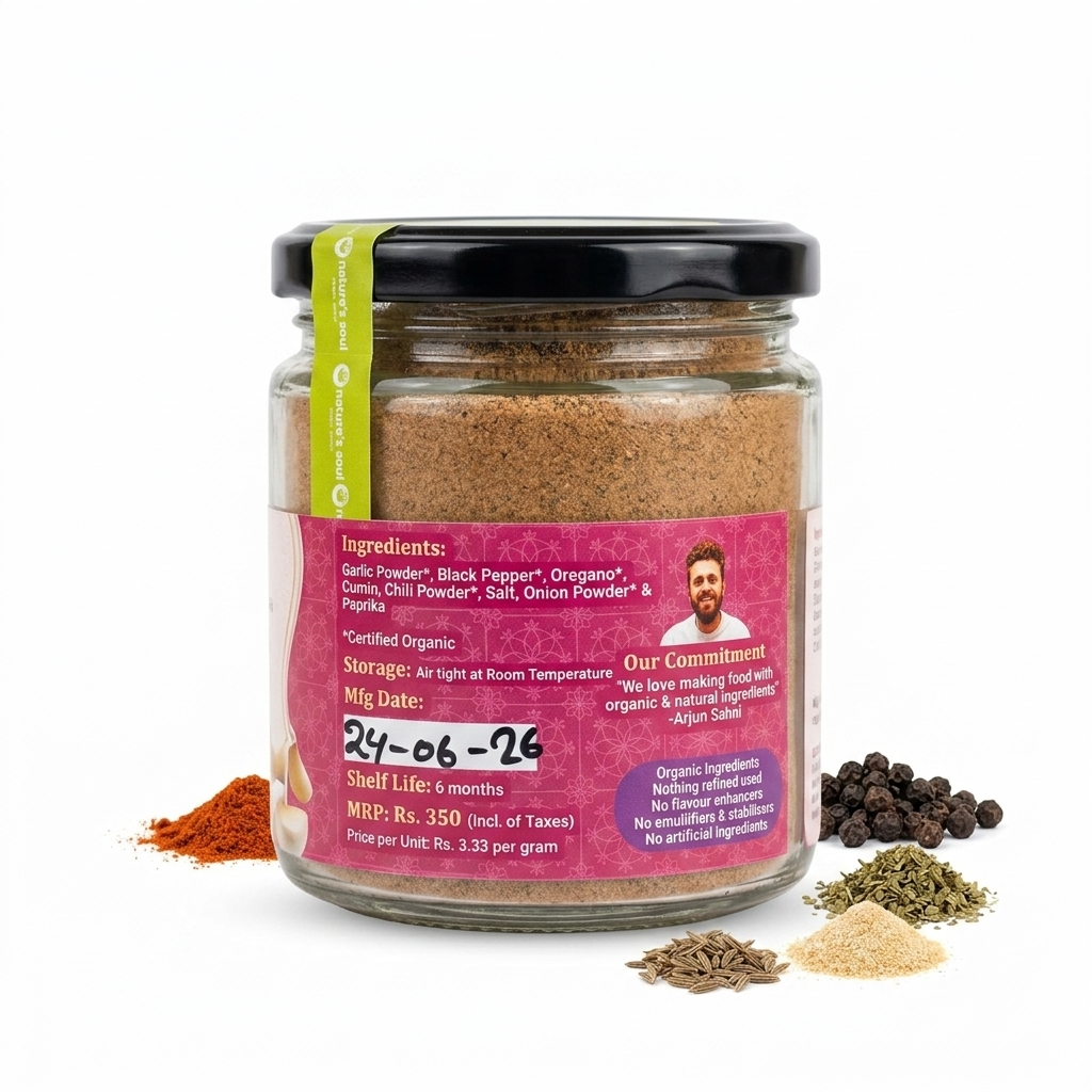Spices | All Purpose Rub (Chicken, Fish, Panner, Tofu) -Vegan, Gluten Free, Seasoning- Organic Ingredients, No Refined Used, No Emulsifiers &amp; Stabilisers &amp; No Artificial Ingredients - Nature&