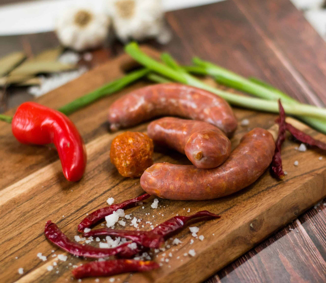 Raw Chicken Sausage (Spicy) - Fresh - No Antibiotics And Hormone Free – No Fillers, No Gums, No Nitrates &amp;amp; Binder Using Fat Only – 250gms