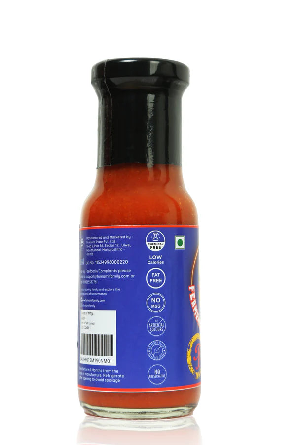 Sauce | Spicy Maushi (Green Mango, Red Chili &amp; Pineapple) - Fermented Hot Sauce - No Added Preservatives, No MSG, Sugar Free &amp; No Artificial Colours - Fumami - 190gm
