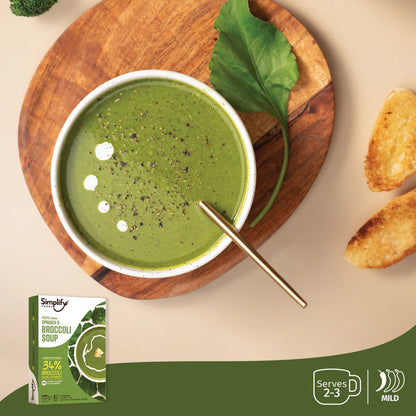 Soup | Spinach &amp;amp; Broccoli Soup (Loaded With Veggies 34% Broccoli &amp; 23.9% Spinach) – 100% Clean – No Flours, Fillers, Thickeners, No Preservatives, Colours &amp;amp; No Additives – Simplify Foods – 50gm