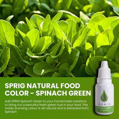 Natural Extracts for Colouring Food and Beverage - Spinach Green - Sprig - 15ml