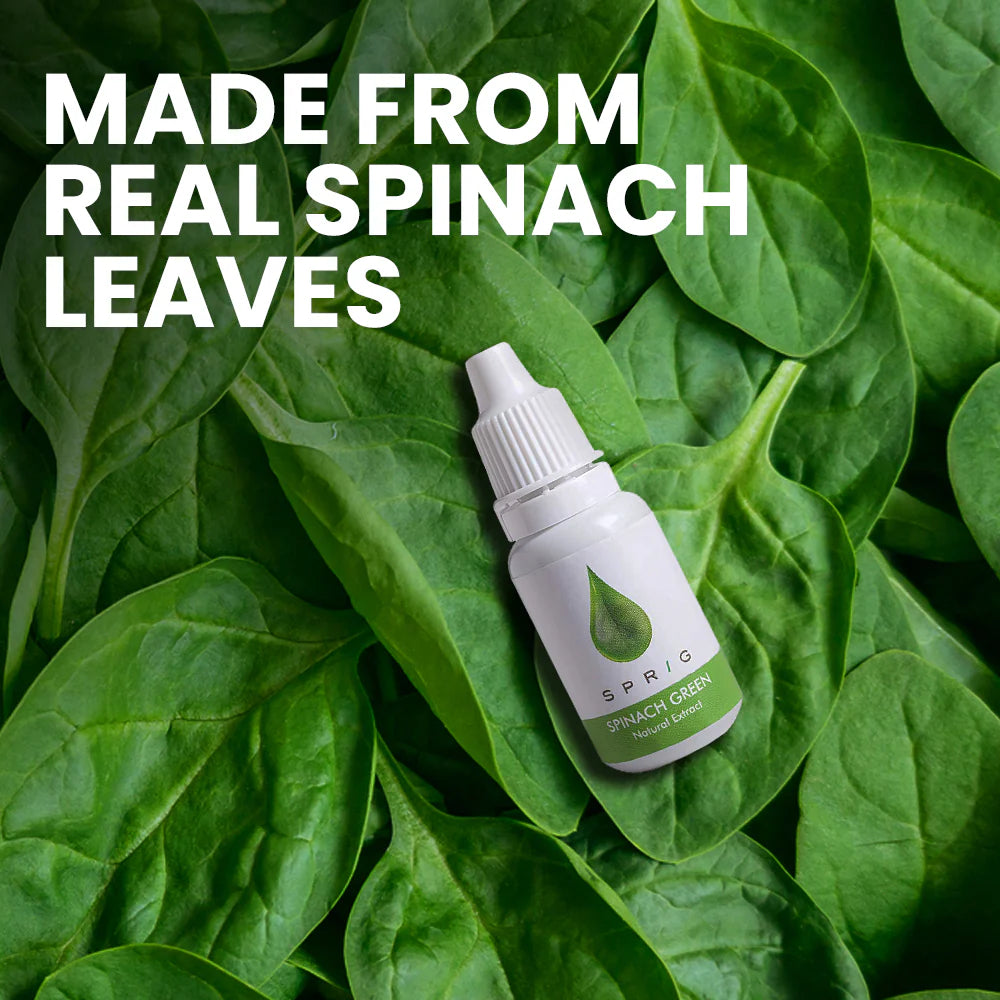 Natural Extracts for Colouring Food and Beverage - Spinach Green - Sprig - 15ml