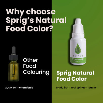 Natural Extracts for Colouring Food and Beverage - Spinach Green - Sprig - 15ml