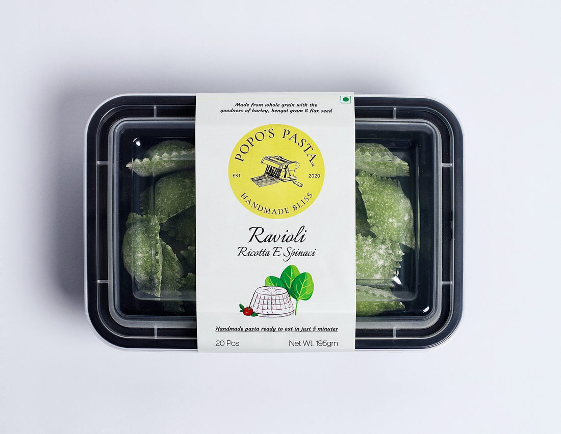 Pasta | Spinach And Ricotta Ravioli Pasta - Handmade - Eggless &amp;amp; No Maida - Nature&