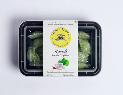 Pasta | Spinach And Ricotta Ravioli Pasta - Handmade - Eggless &amp;amp; No Maida - Nature&