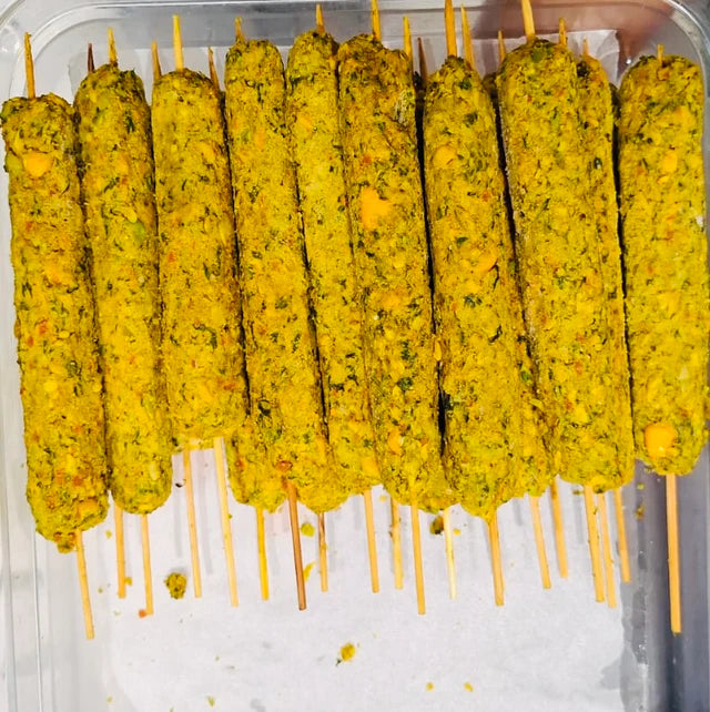 Spinach Corn Seekh Kebab – Fresh – Made from Organic Ingredients – Vegan &amp; Gluten Free – 250gm