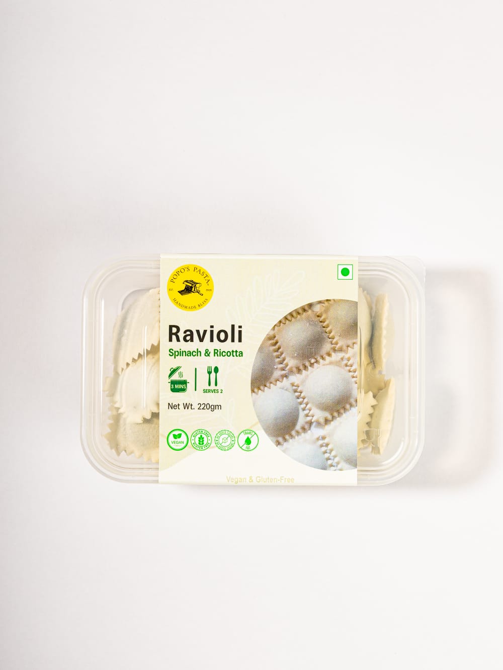Pasta | Spinach Ricotta Ravioli - Vegan, Gluten Free &amp; No Added Preservatives - Nature&