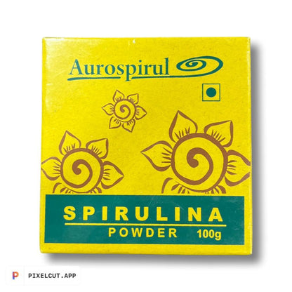 Spirulina Powder | (Provides Quick Energy, Nourishment &amp;amp; Boosts, Immune System) - Vegan &amp;amp; GMO Free - Aurospirul - 100gm