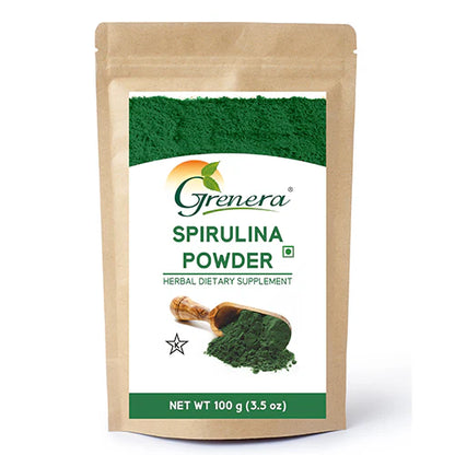Spirulina Powder | Nutraceutical - No Added Artificial Flavors &amp; No Added Color – Grenera - 100gm