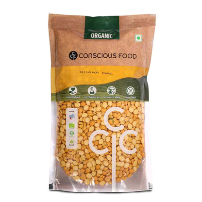 Split Bengal Gram (Chana Dal) - Unpolished - Conscious Food – 500gm