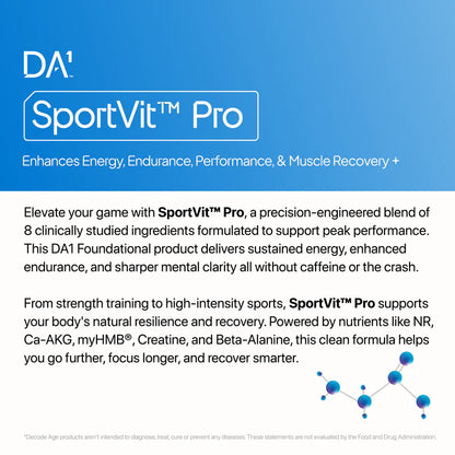 Pre Workout Powder | SportVit - Enhance Muscle Recovery, Energy, Performance &amp; Endurance - Orange Flavour - Pre Workout Supplement - Caffeine free - Gluten Free, GMO Free, Sugar Free, Dairy Free - Decode Age - 175gm