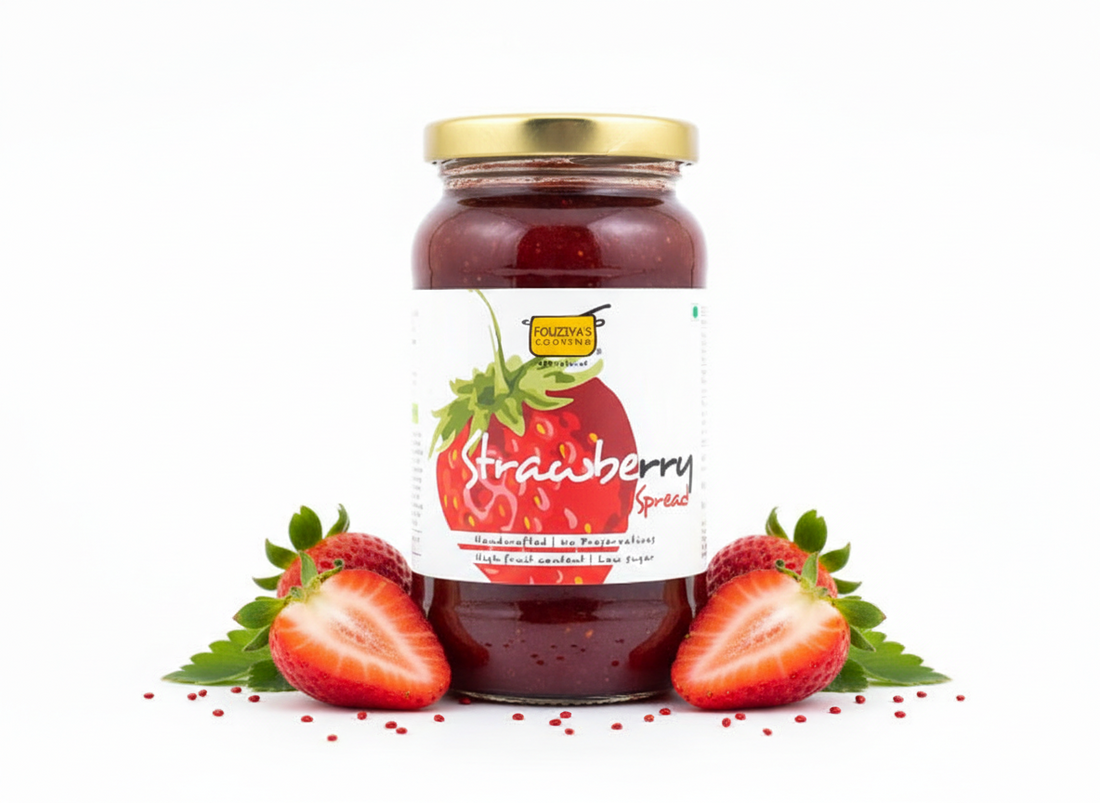 Spread |Strawberry Spread -Vegan -100% Natural Ingredients- Handcrafted - All Natural – No Added Artificial Preservatives – Fouziya’s Cooking – 200gm