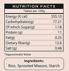 Sprouted Masoor Pasta | Vegan, Gluten Free, High In Protein &amp;amp; Rich In Fiber - NutraHi – 250gm