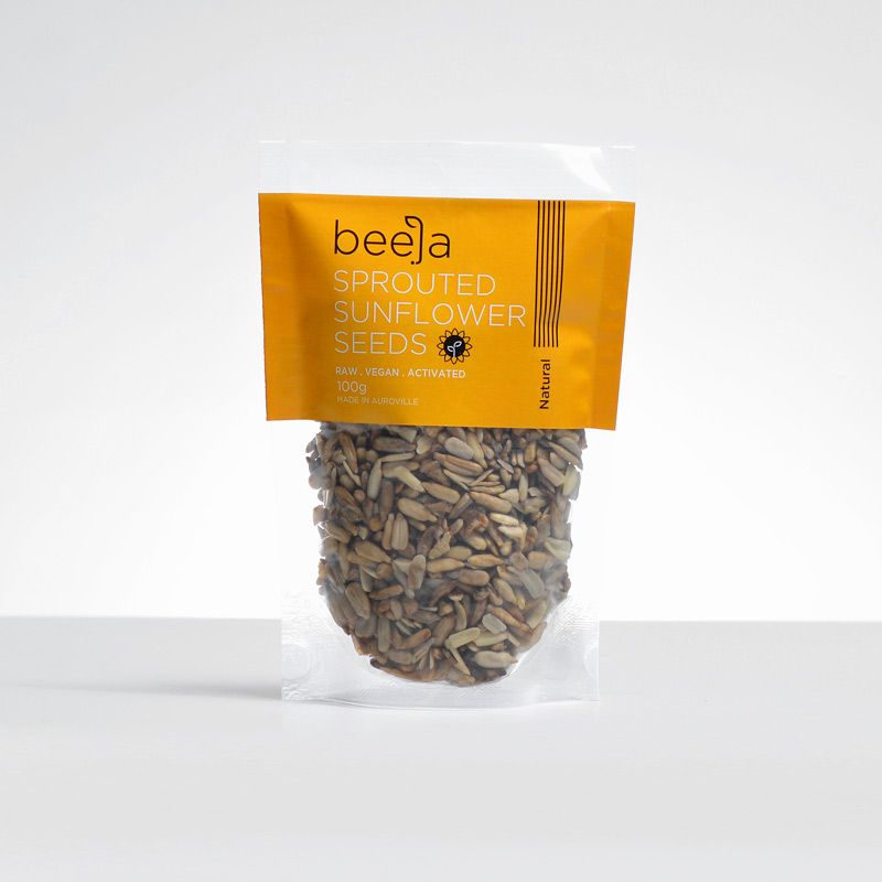 Sunflower Seeds | Sprouted - Raw - Natural - Vegan - Beeja - 100gm