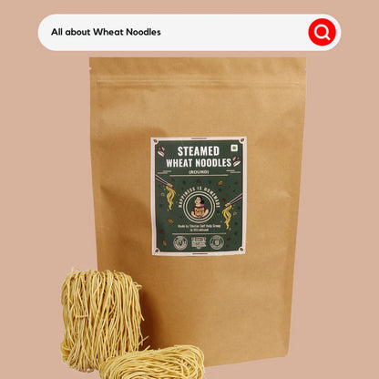 Noodles | Steamed Wheat Noodles (Round) - 100% Natural - Phulo Phalo - 325gm