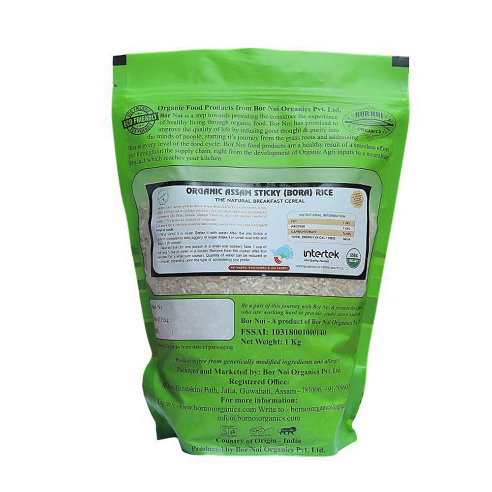 Rice | Bora Sticky - Straight From The Brahmaputra Valley Farms - USDA Organic – BOR-NOI ORGANICS – 1000gm
