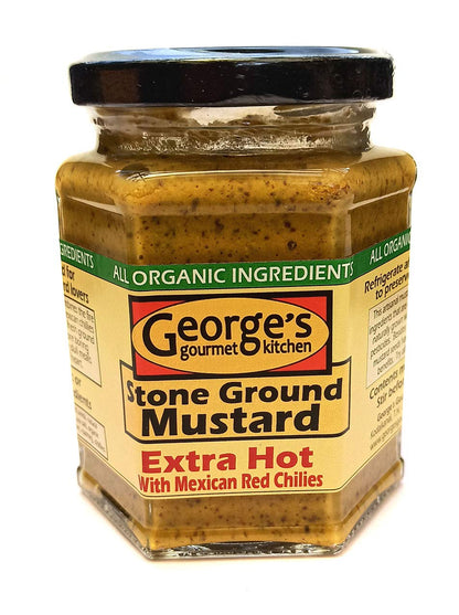 Stone Ground Mustard Paste - With Mexican Red Chilies - Extra Hot – George’s Gourmet Kitchen – 300gm